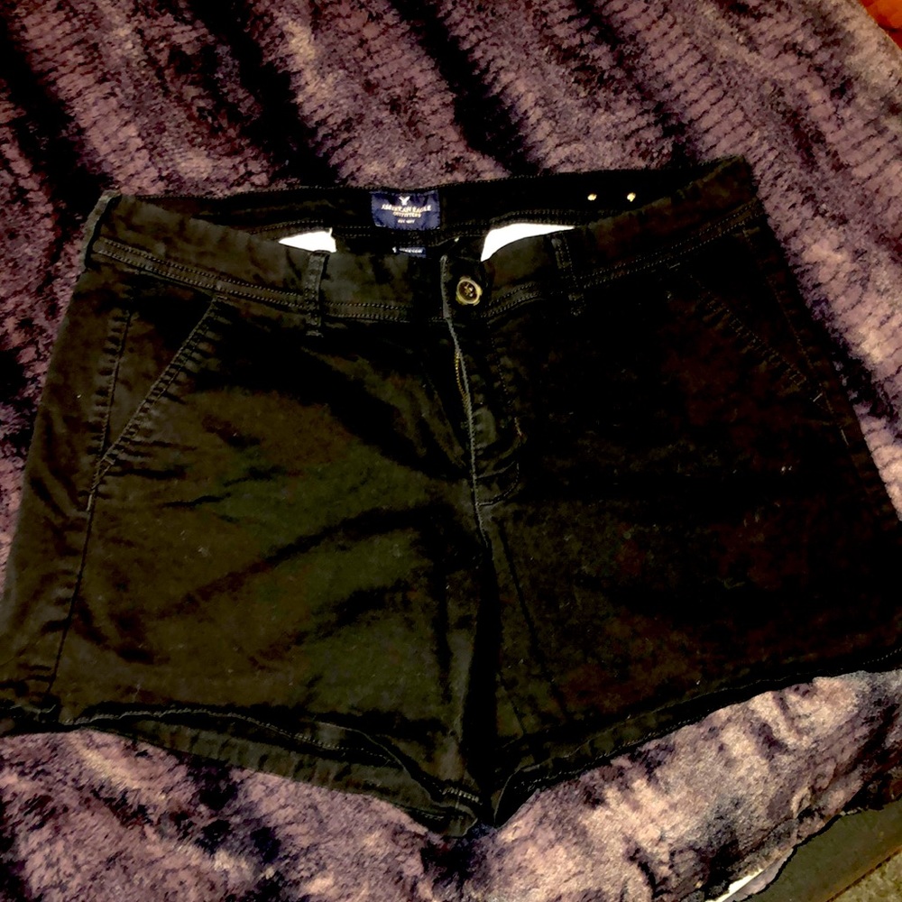 American eagle black work pant short 14